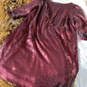 Vegas Red Sequined Dress